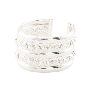 MIA FIORE Silver Made In Italy Sterling Silver Beaded Wide Band Ring